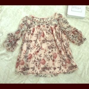 Sheer floral women’s top